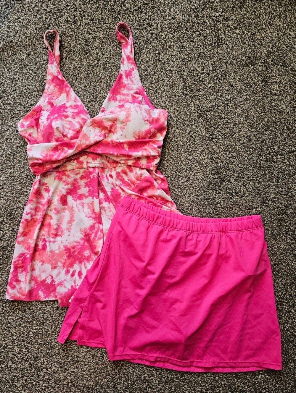 Kim Gravel X Swimsuit For All Twist Fly Away Top & Skirt  Swimsuit sz 8